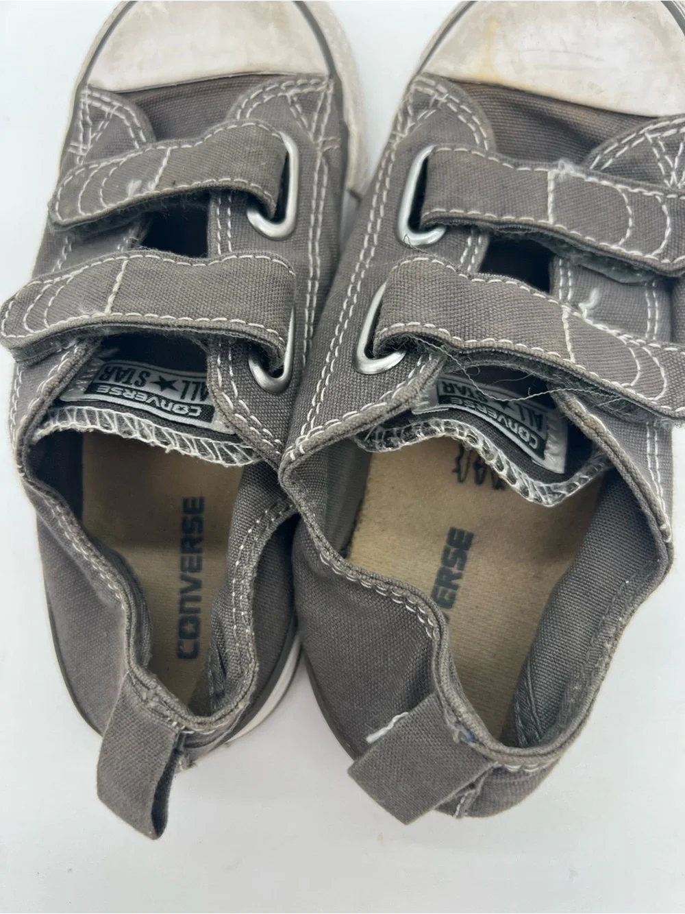 Converse All Star Boys Gray Sneakers Sz 10